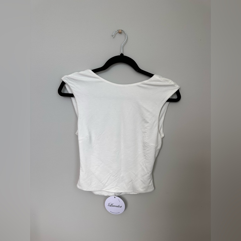 City Beach White Scoop Back Top